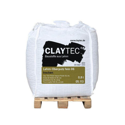 2025 Revoque de acabado en tierra fina CLAYTEC 06 sec en BigBag - 800 kg