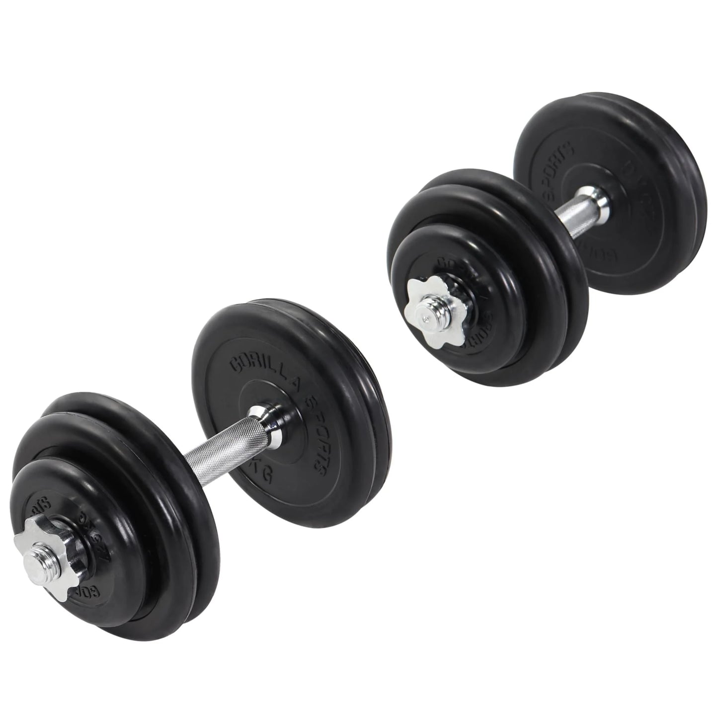 2025 Set de mancuernas con recubrimiento de caucho 30 kg
