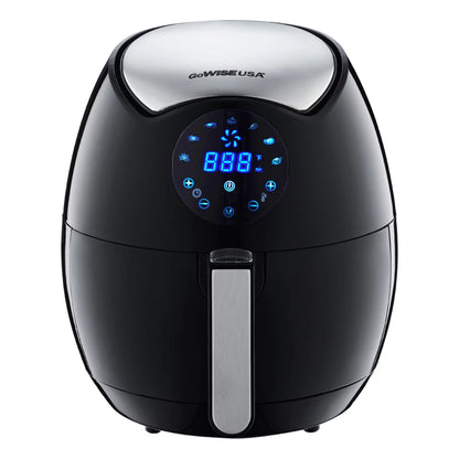 Freidora de aire eléctrica GoWISE USA GW22621 de 4.ª generación, color negro, 3,7 cuartos de galón, 1400 W, nueva