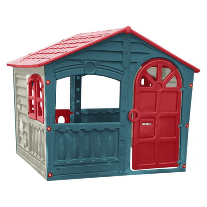 Casita Para Niños De Plastico "fun" - 1,40 X 1,11 X 1,15 M - Azul