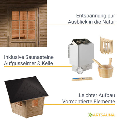 2025 Casa de sauna exterior Eldur - 8 kW