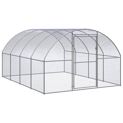 2025 Recinto para gallinas de acero galvanizado – Jaula exterior 3 x 4 x 2 m, recorrido libre, gallinero