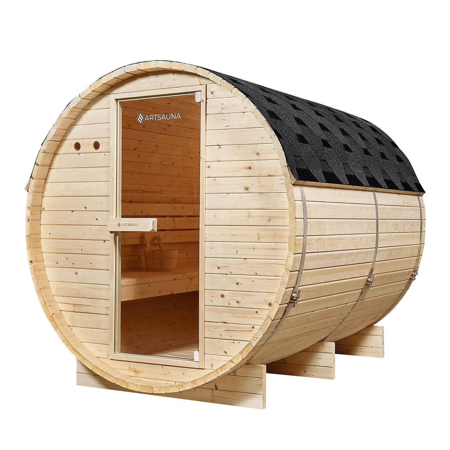 2025 Sauna barril Spitzbergen con estufa de sauna