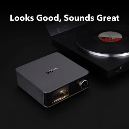 WiiM Ultra Music Streamer & Cyfrowy Przedwzmacniacz | Ekran Dotykowy 3,5",Kompatybilny z GoogleCast&Alexa,Streamuj Spotify,Amazon Music,Tida,HDMI ARC,Wejście Phono,Wyjście Słuchawkowe,kosmiczny szary