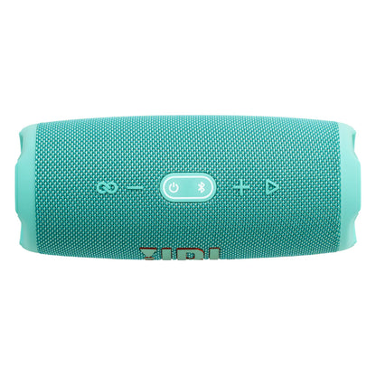 2025 Altavoz Bluetooth portátil resistente al agua JBL Charge 5 con Powerbank – Par (Negro/Teal)