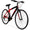 Bicicleta híbrida Hyper Spin Fit para hombre, 700c, negra y roja