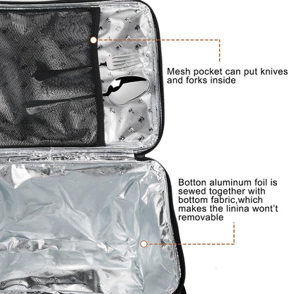 2025 Bolsa Isotérmica para Entrega de Alimentos, Bolsa Térmica para Frío y Calor, Apta para Catering, Musbus, Verde