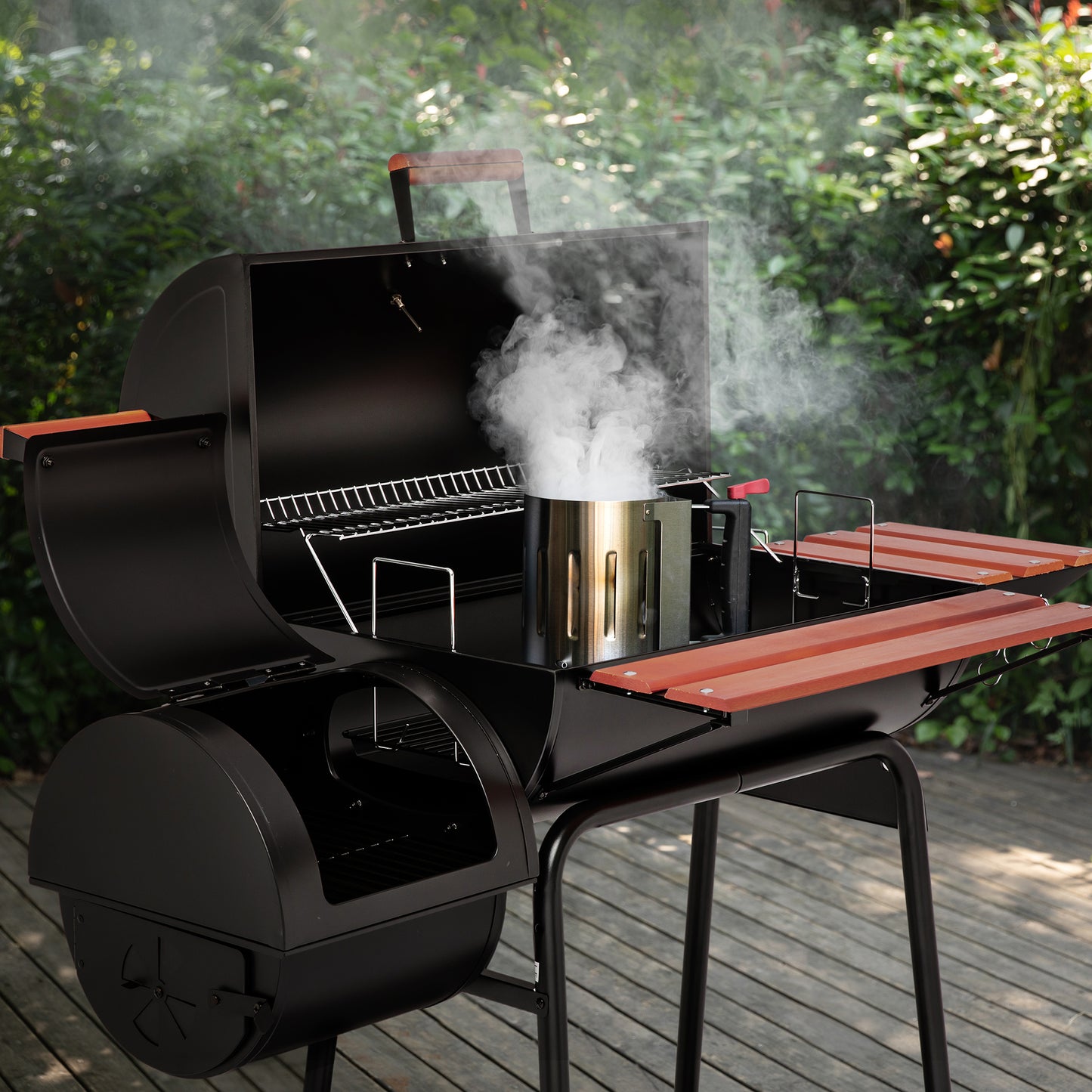 2025 Royal Gourmet CC1830W Parrilla de carbón de 76 cm con ahumador lateral