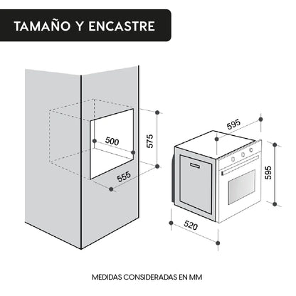 2025 Horno Empotrado Elegance III 52 Lts FDV