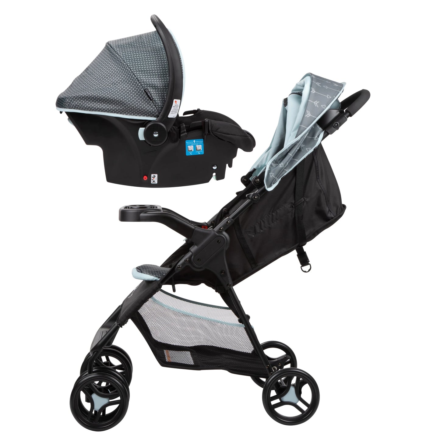 2025 Cosco Kids Lift & Stroll DX Sistema de viaje, flechas grises, para niños pequeños, unisex