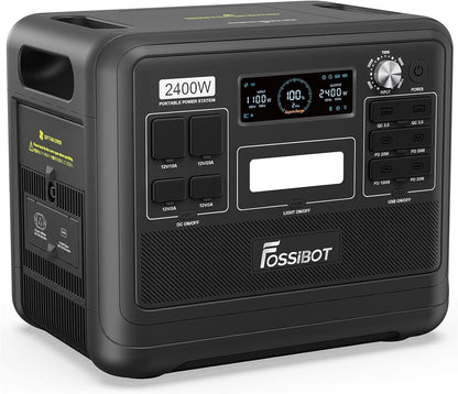 FOSSiBOT F2400 Generator solarny, 2048 Wh LiFePO4 akumulator zapasowy z wyjściami 24000 W AC (4600 W Peak)