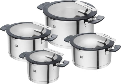 ZWILLING SIMPLIFY 66870-005-0 Pots set Stainless steel 5 pcs. Stainless steel, Silver Black