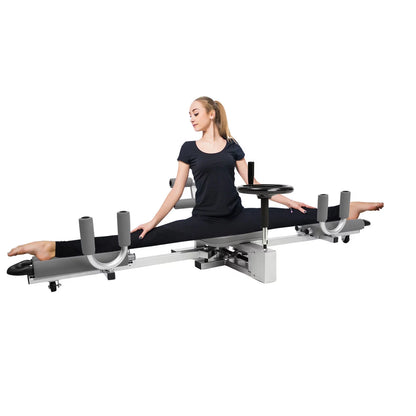 Dispositivo profesional de estiramiento de piernas con capacidad de carga de 150 kg, equipo robusto para el hogar y el gimnasio.