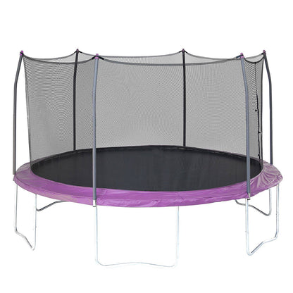 Trampolín redondo Skywalker de 4,5 m con red de seguridad – Morado