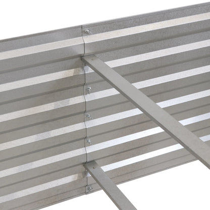 2025 Cama Elevada Rectangular para Jardín Sunnydaze de Acero Galvalume - 180 cm