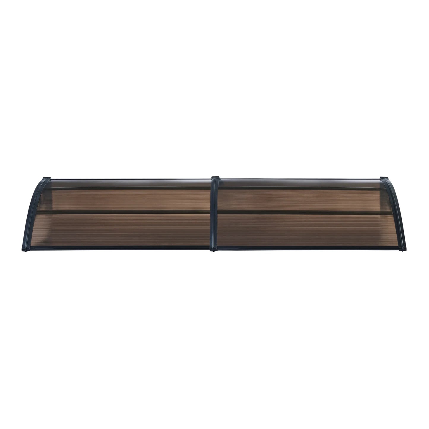 2025 Marquesina de diseño para puerta de entrada, marquesina de bienvenida resistente a la intemperie 200 x 100 cm, negro y marrón