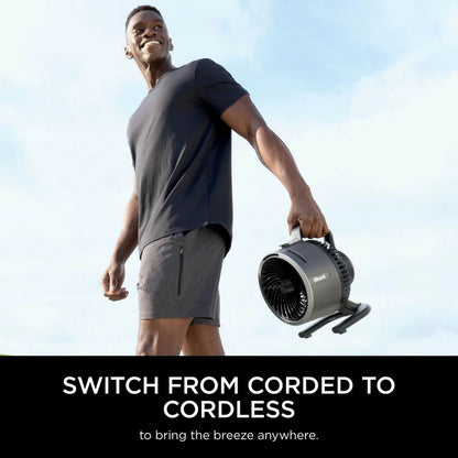 2025 Ventilador con nebulización Shark FlexBreeze HydroGo FA050UK – Solución portátil de enfriamiento ultra potente para interior y exterior (Carbón)