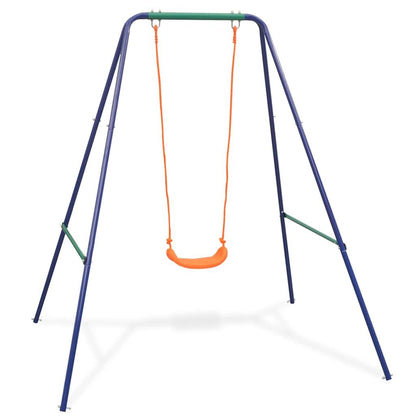 Columpio Individual Y Columpio Para Niños 2 En 1 Naranja Vidaxl