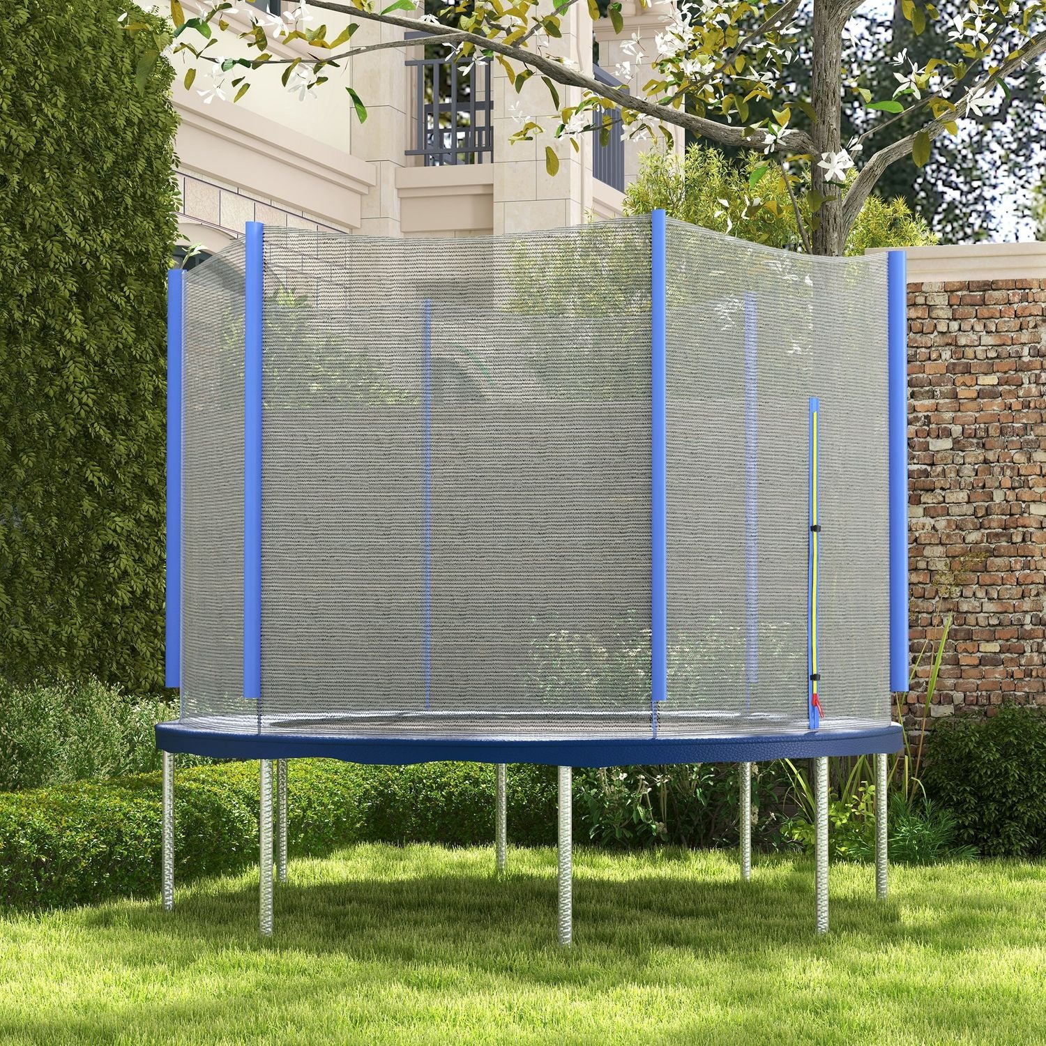 Red De Seguridad Para Cama Elástica Sportnow Pe, Ø244x180 Cm, Azul