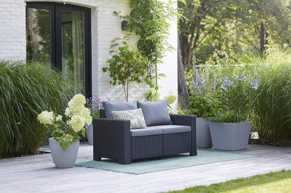 Allibert California Sofa Ogrodowa, Panama Cool Grey, 141 x 68 x 72 cm