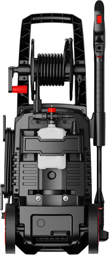 LEHMANN Missouri High Pressure Washer, 2200 W, Max 240 Bar, Flow Rate 480 l/h, 12 m High Pressure Hose, with Accessories - Foam Lance, Adjustable Nozzle, Turbo Nozzle