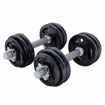 2025 Set de mancuernas cortas de fundición Gripper 30 kg negro