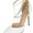 Delicious MESA-S White Patent Women Stiletto Heels Pointed Toe Ankle Strap Pumps Removable Chain Anklet Dress Shoes - Accent Foot Fashions