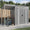 2025 Cobertizo jardín tejado alargado acero gris 277x110,5x181 cm v8848