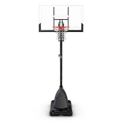 2025 Canasta de Baloncesto Portátil Spalding de 54 pulgadas – Panel de Policarbonato Irrompible, Sistema Ajustable ExactaHeight y Aro Pro Slam – Para Juego Exterior