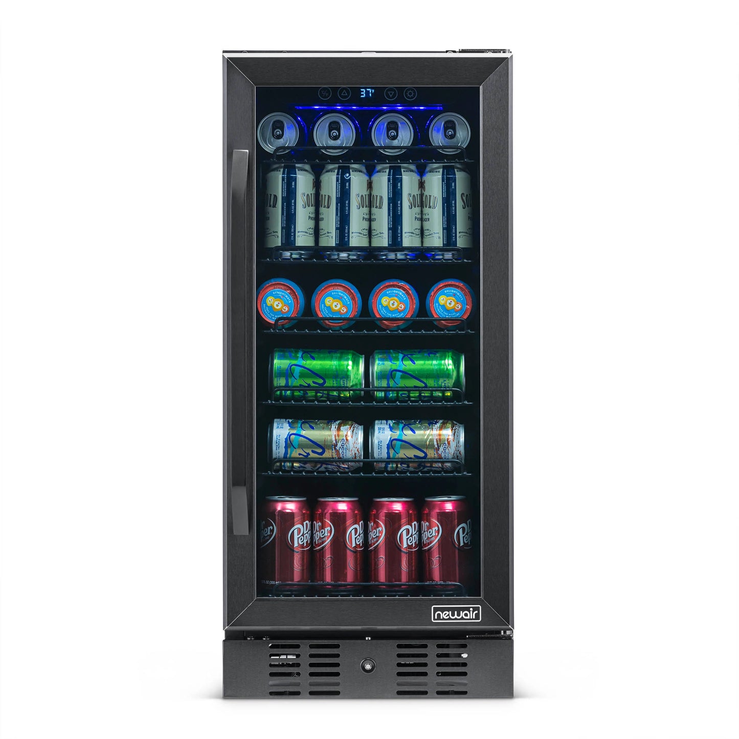 2025 Newair® Refrigerador Empotrable Negro para Bebidas – 96 Latas – 15 Pulgadas