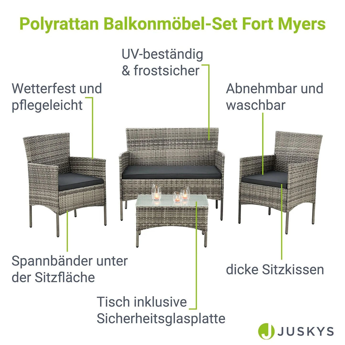 2025 Conjunto de salón de poliratán Fort Myers