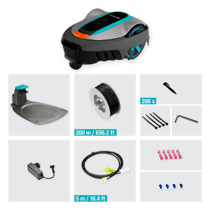 2025 Robot cortacésped Gardena SILENO minimo 350 m²: cortacésped inteligente con conectividad óptima, programable vía la aplicación Gardena Bluetooth (15208-47)