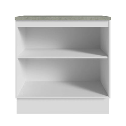 2025 Mueble Para Lavamanos Blanco 80x84cm Individual Sin Lavamanos Y Sin Cajones
