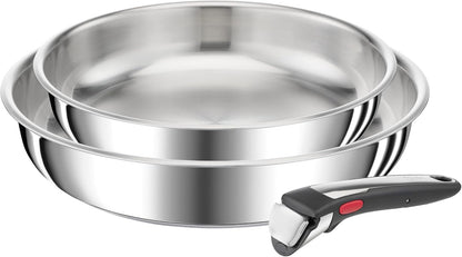 Tefal Ingenio Preference On Set of 2 Frying Pans 24/28 cm + 2 Saucepans 16/20 cm + 24 cm Pot + 26 cm Wok + 2 Removable Handles + 5 Accessories | Induction Safe, Non-Stick, PFOA Free