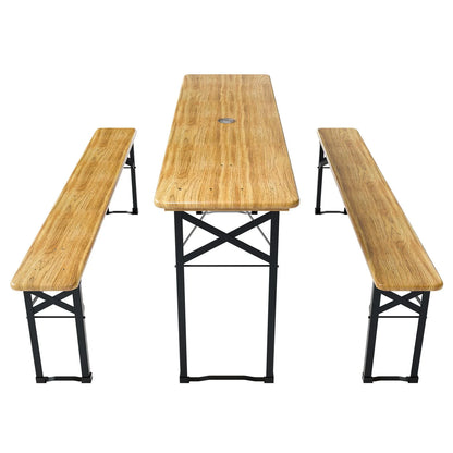 2025 Conjunto de mobiliario plegable para fiestas Bichl de 3 piezas en madera