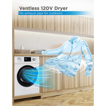 2025 BLACK+DECKER Combo Lavadora y Secadora Todo en Uno de 2.7 cu. ft. en Blanco BCW27MW