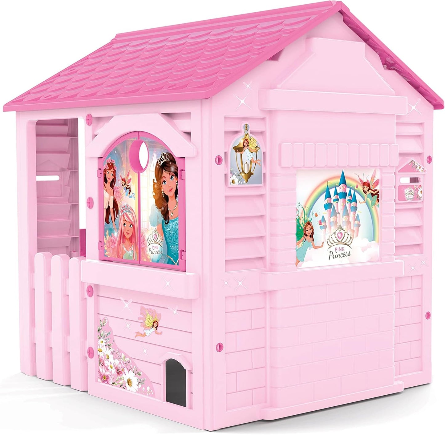 Chicos - Country Cottage Children's Outdoor and Indoor Cottage, Made of Durable and Durable Plastic, White, Unique, Measures 84 x 103 x 104 cm (89607)