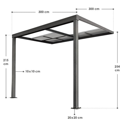 2025 Toldo para terraza Jakarta con paneles de policarbonato