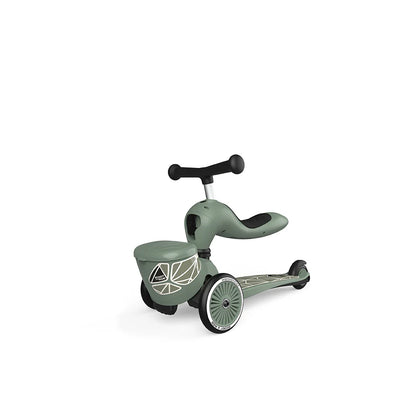 2025 Patinete Scoot & Ride Highwaykick 1 Lifestyle 2-en-1 con Asiento, para Niños de 1 a 5 Años, Diseño con Compartimento de Almacenamiento