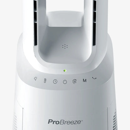 Ventilador torre sin aspas premium OmniAir 41" con purificador de aire - Blanco