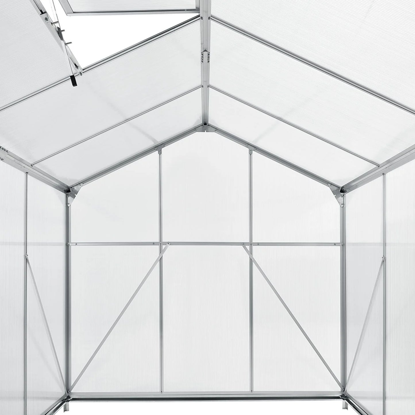2025 Invernadero de jardín de aluminio con base – Ideal para frutas, verduras y resguardo invernal