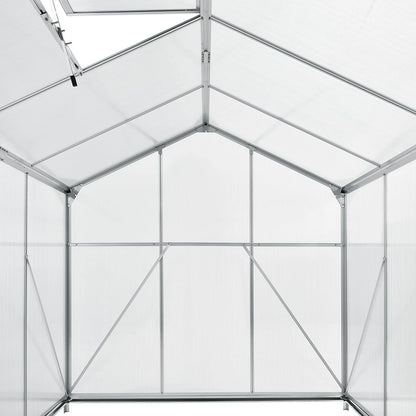 2025 Invernadero de jardín de aluminio con base – Ideal para frutas, verduras y resguardo invernal