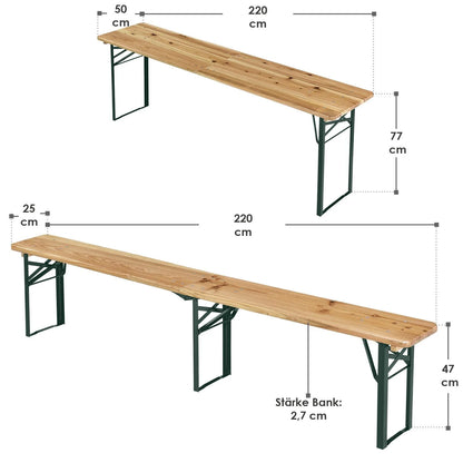 2025 Conjunto de mobiliario plegable para fiestas Amberg 180x74x74 cm