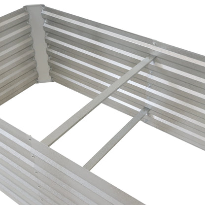 2025 Cama Elevada Rectangular para Jardín Sunnydaze de Acero Galvalume - 180 cm