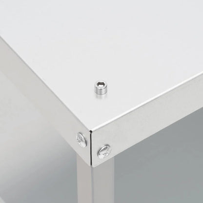 2025 Ahumador 44,5 x 29 x 83 cm con mesa 40 x 28 x 44,5 cm galvanizado – Armario para ahumar plateado