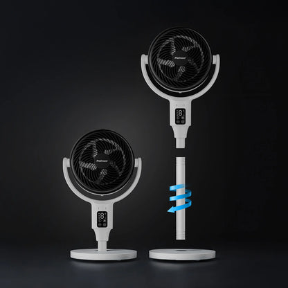 2025 Ventilador de pie híbrido AirFlo™ 43" - Circulador de aire ultrasilencioso - Blanco