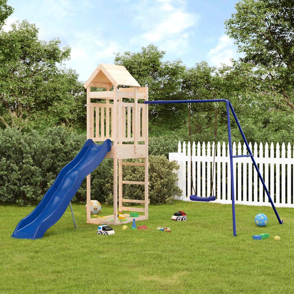 Parque Infantil De Exterior Madera Maciza De Pino Vidaxl