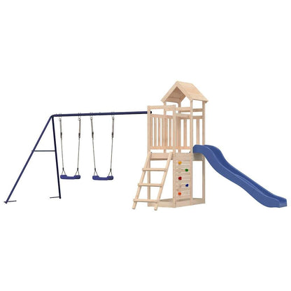 Parque Infantil De Exterior Madera Maciza De Pino Vidaxl