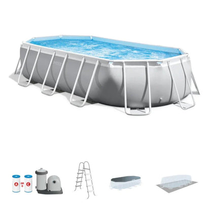 2025 Piscina Elevada Intex Prism Frame™ Ovalada 16,6 x 9 pies x 48"