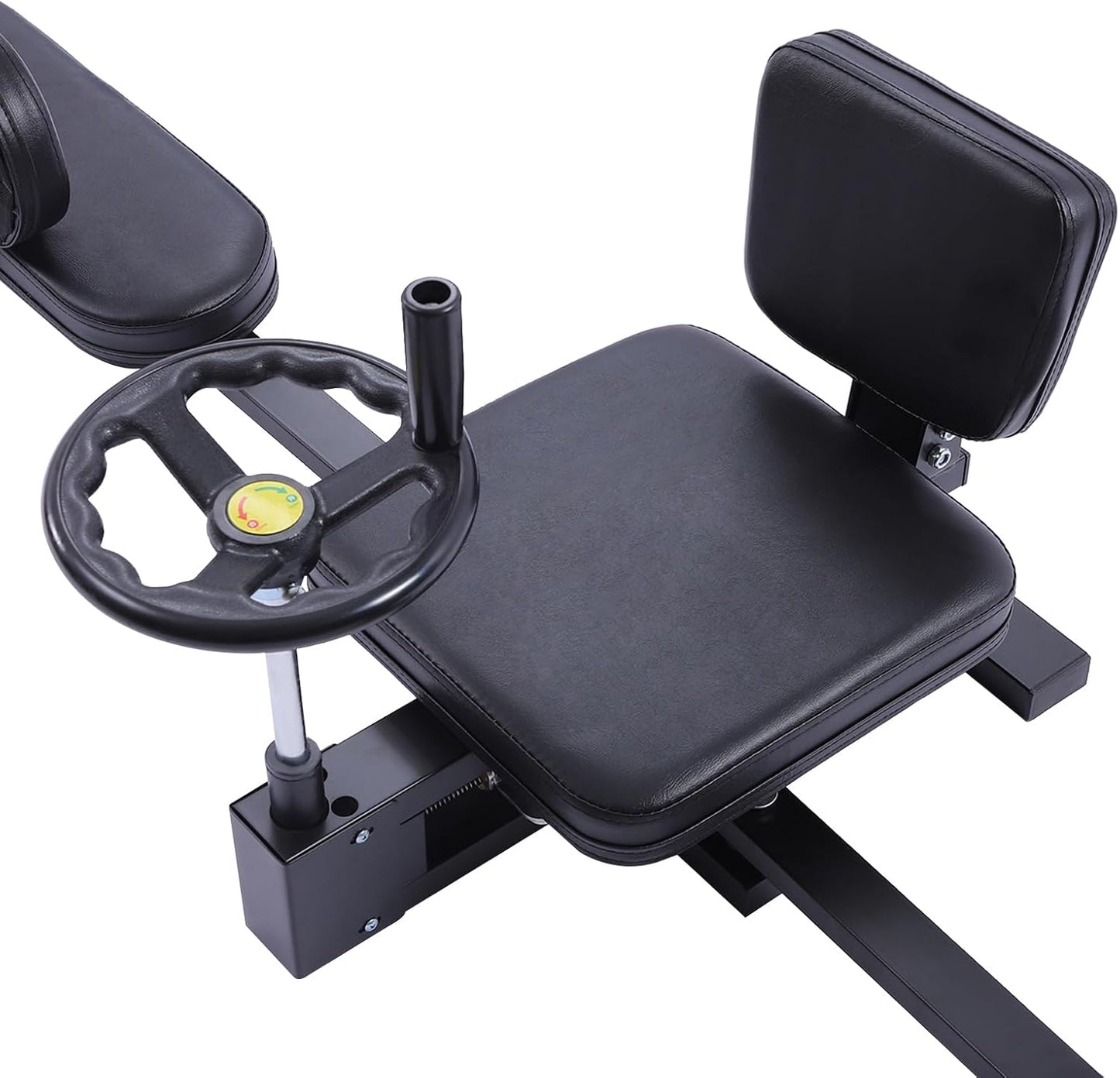 Dispositivo profesional de estiramiento de piernas, capacidad de 100 kg, ángulo ajustable hasta 200°.
